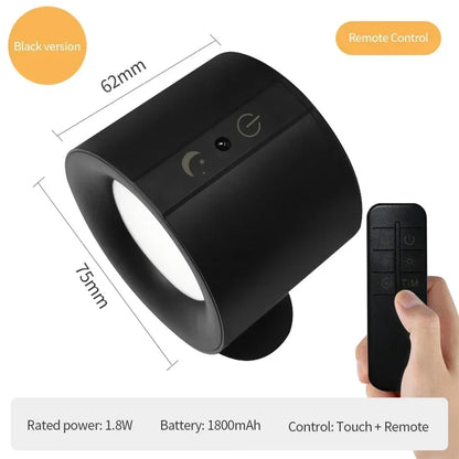 Lampe Murale LED Magnétique LumiAura™ – Sans Fil & Rotation 360°